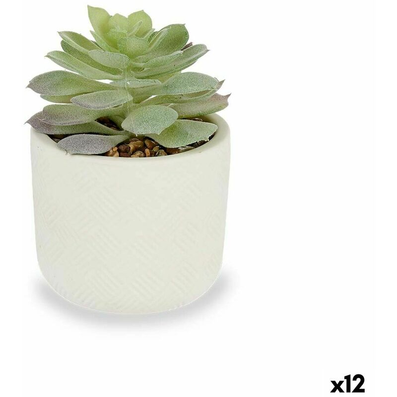 Image of Ibergarden - Pianta Decorativa Succulenta Plastica 14 x 13,5 x 14 cm (12 Unità)