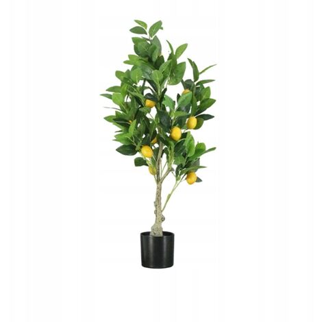 Pianta di limone artificiale realistica in vaso da 90 cm