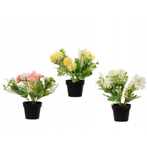 Pianta fiorita con vaso, fiore decorativo, 24x18 cm