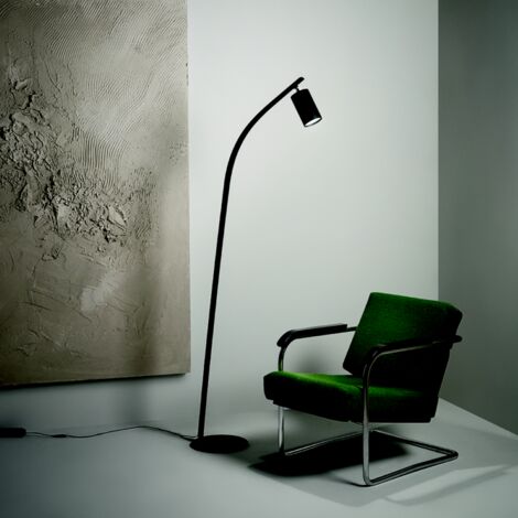 Piantana a LED H184 cm in metallo Nero con faretto orientabile MURGA