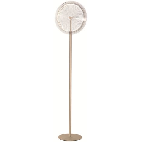 Piantana a LED JOKEY in metallo e vetro decorato Trasparente H170 cm