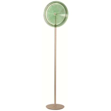 Piantana a LED JOKEY in metallo e vetro decorato Verde H170 cm