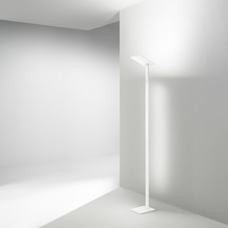 Piantana a Led QUADRA Bianca in metallo H.180 cm Perenz