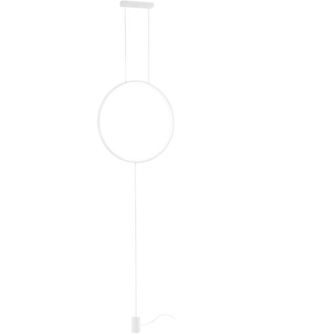 "Piantana a sopensione LED PORTAL in metallo bianco 20W con funzione CCT"