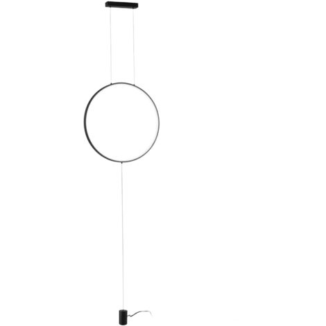 "Piantana a sopensione LED PORTAL in metallo nero 20W con funzione CCT"