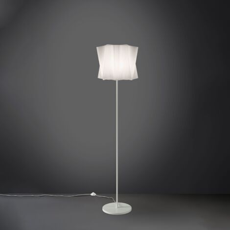 Piantana base e stelo in metallo FOLIO paralume Bianco diametro 40x h164 cm