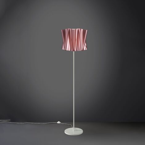 Piantana base e stelo in metallo FOLIO paralume Rosa diametro 40x h164 cm