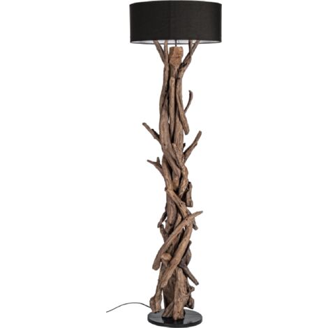 Piantana bluma in legno di teak riciclabile h 180 cm