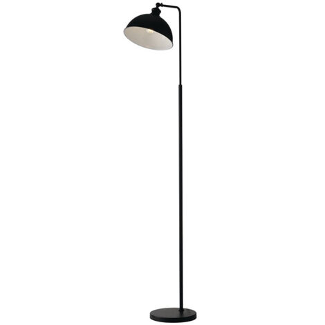 "Piantana CHARLESTON in metallo nero con interno bianco"