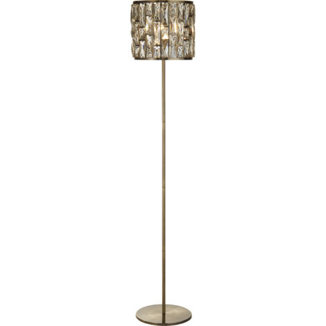 Piantana Classico Gioiello Acciaio Ottone Vetro 1 Luce E27