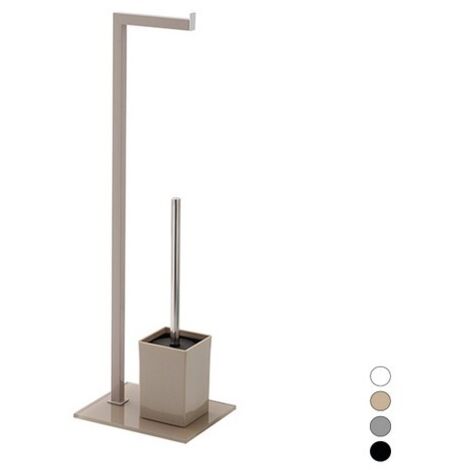 PIANTANA COLONNA PORTA SCOPINO BASE VETRO Nera