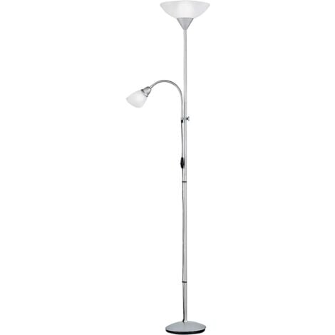 piantana con braccio per lettura colore bianco, 180 cm