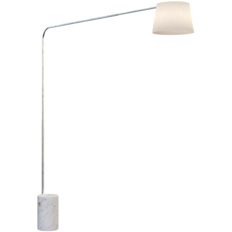 Piantana Contemporanea Corner Marmo Alto Bianco Diffusore Bianco 1 Luce E27