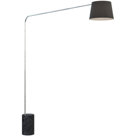 Piantana Contemporanea Corner Marmo Alto Nero Diffusore Nero 1 Luce E27