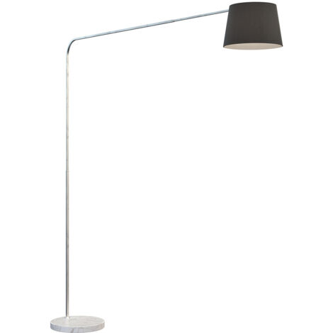 Piantana Contemporanea Corner Marmo Basso Bianco Diffusore Nero 1 Luce E27