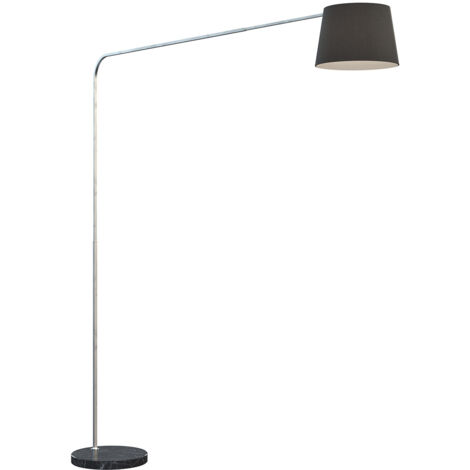 Piantana Contemporanea Corner Marmo Basso Nero Diffusore Nero 1 Luce E27