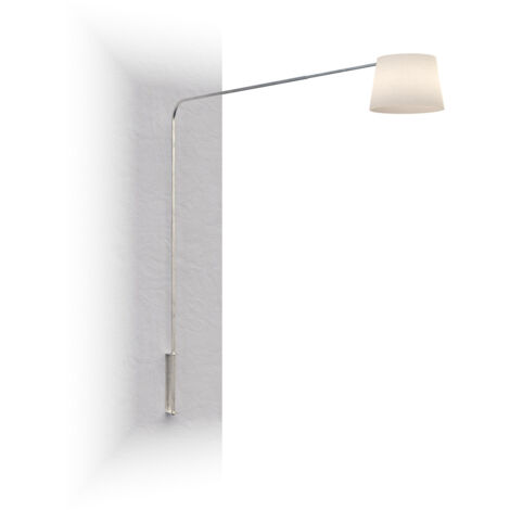 Piantana Contemporanea Corner Metallo Cromo Diffusore Bianco 1 Luce E27