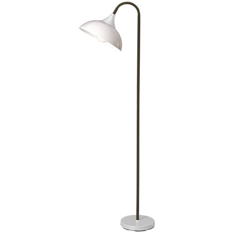 Piantana Contemporanea Swan Metallo Nero Acrilico 1 Luce E27