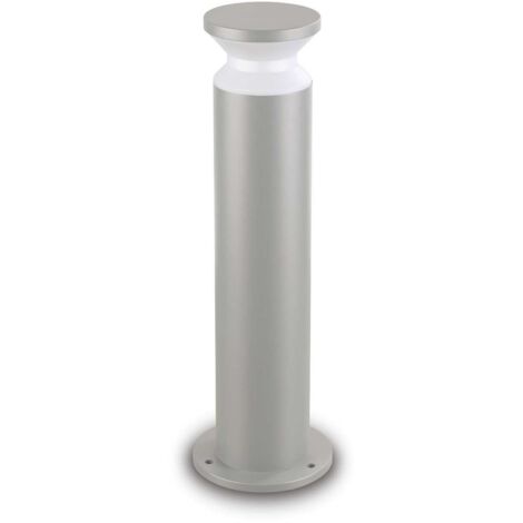 Piantana Contemporanea Torre Alluminio Grigio 1 Luce E27 15W Ip44