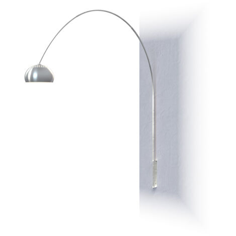 Piantana Contemporanea Turning Metallo Cromo 1 Luce E27