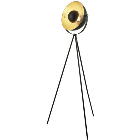 Piantana Contemporaneo Blink Acciaio Nero Cromo 1 Luce E27