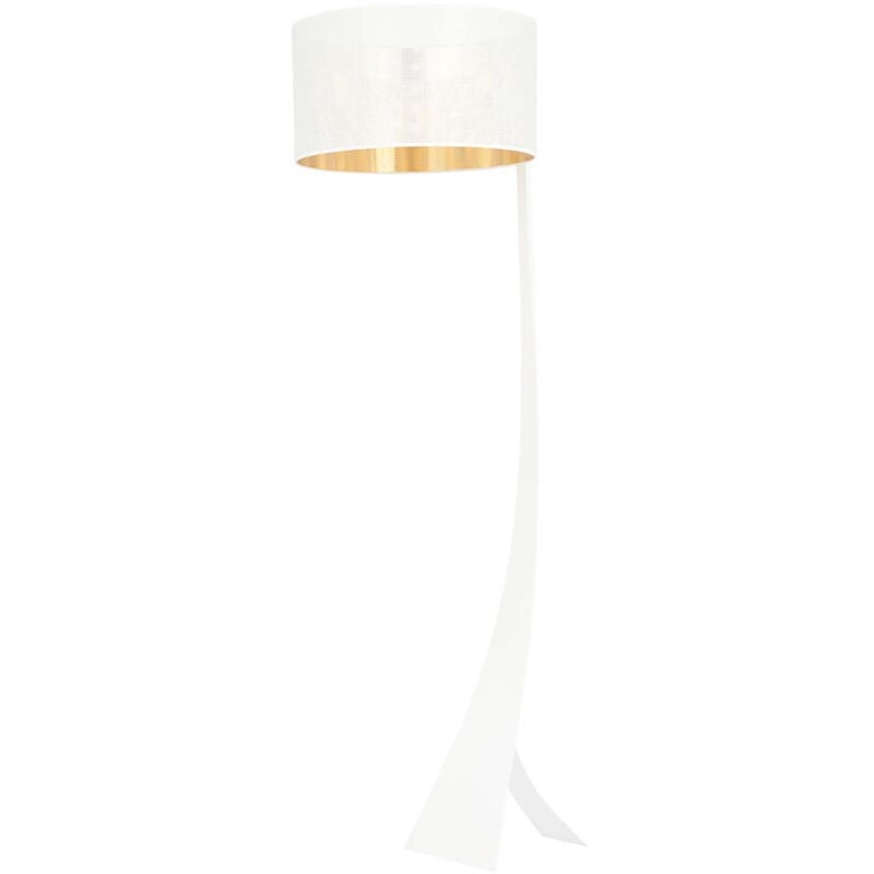 Image of Piantana Contemporaneo Indra Acciaio Nero Bianco 1 Luce E27 Ip20