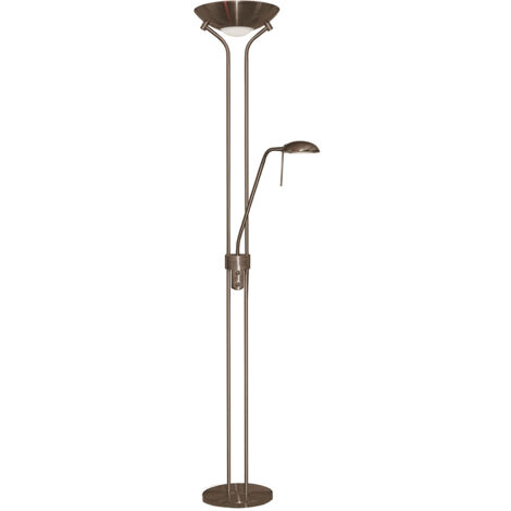 Piantana Contemporaneo Mother Child Acciaio Adjustable Vetro 1 Luce R7S