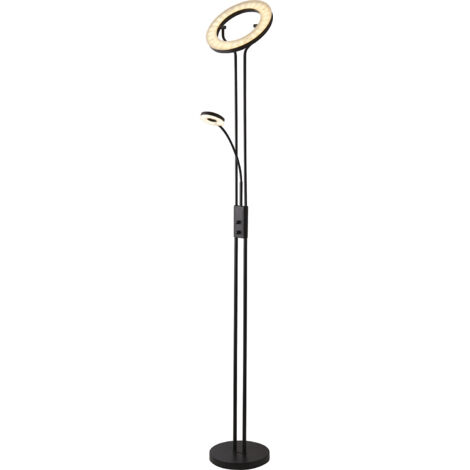 Piantana Contemporaneo Mother Child Acciaio Nero Policarbonato Led 25,5W 3000K