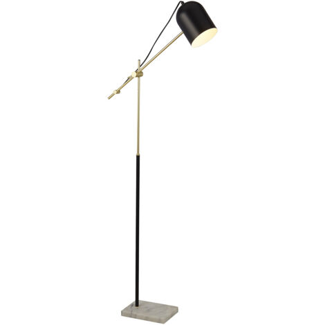 Piantana Contemporaneo Odissea Acciaio Nero Oro 1 Luce E27
