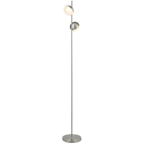 Piantana Contemporaneo Tully Acciaio Argento Policarbonato Led 12W 3000K
