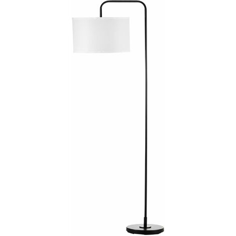 Piantana da Interno 64x38x163,5 cm Paralume in Tessuto Effetto Lino Bianco
