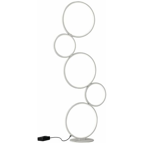 Piantana da Interno a LED in Metallo Bianco Opaco