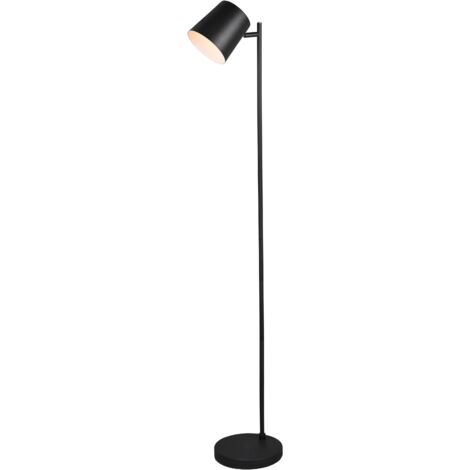 Piantana da Interno a LED in Metallo Nero Opaco