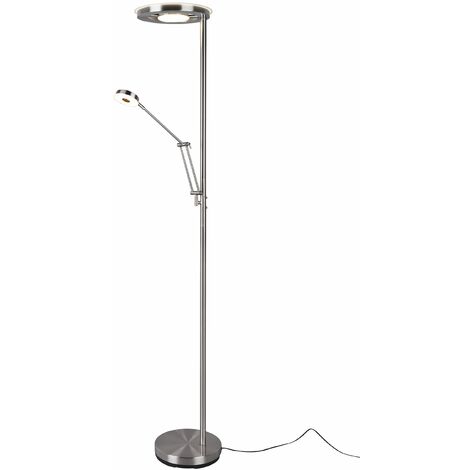 Piantana da Interno a LED in Metallo Nickel Opaco