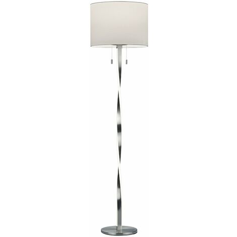 Piantana da Interno a LED in Metallo Nickel Opaco