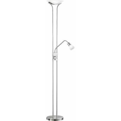 Piantana da Interno a LED in Metallo Nickel Opaco
