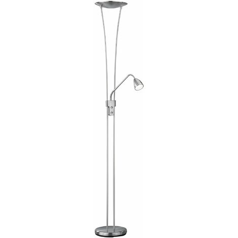 Piantana da Interno a LED in Metallo Nickel Opaco