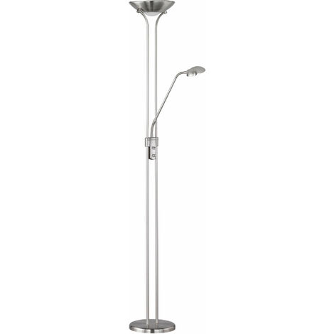 Piantana da Interno a LED in Metallo Nickel Opaco