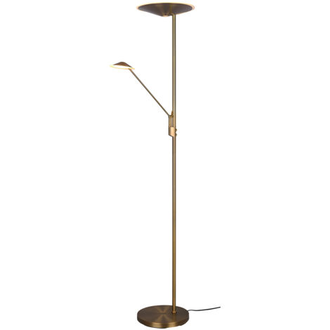 Piantana da Interno a LED in Metallo Ottone antico