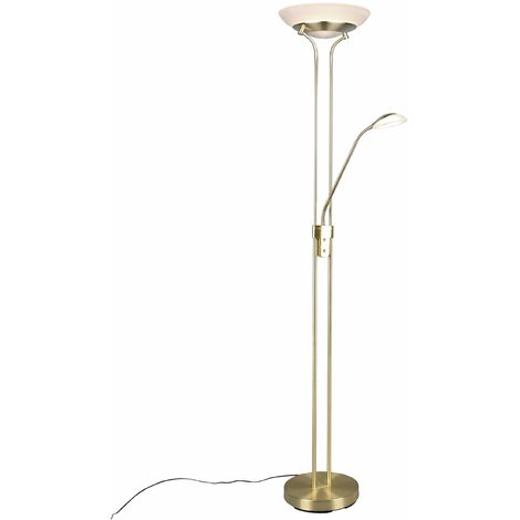 Piantana da Interno a LED in Metallo Ottone Opaco
