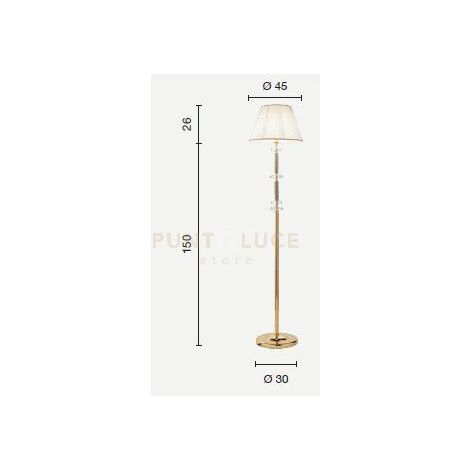 PIANTANA DIDO 1 LUCE OTTANIO E CROMO ATTACCO E27 D.45CM