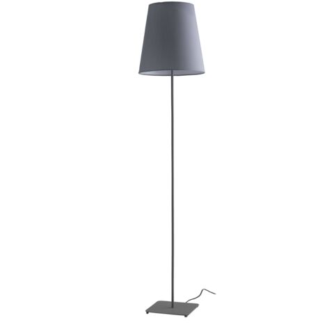 "Piantana ELVIS in metallo grigio con paralume in tessuto 155 cm."