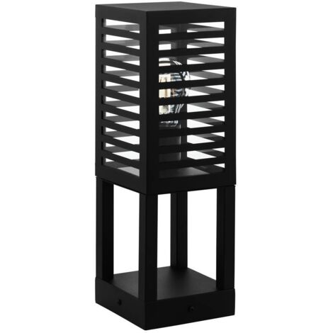 Piantana Esterno Contemporaneo Alamonte 3 Alluminio Nero E27