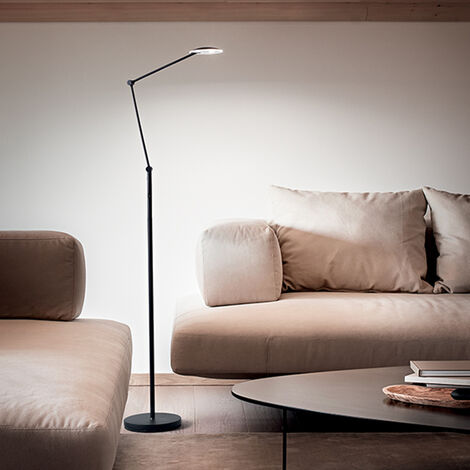 Piantana moderna Livos LOUNGE 379 377 E27 LED alluminio resina