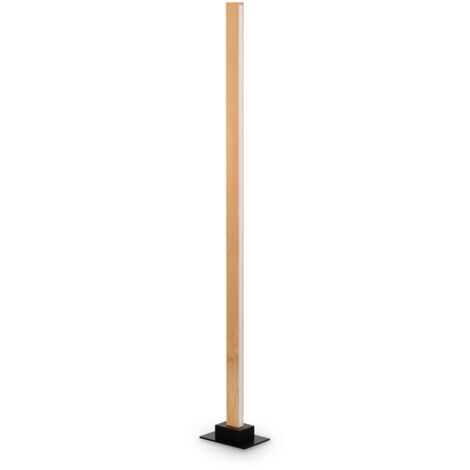 Piantana Industrial-Minimal Craft Legno Marrone Led 26W 3000K Luce Calda