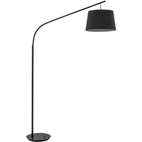 Piantana Industrial-Minimal Daddy Metallo Nero 1 Luce E27