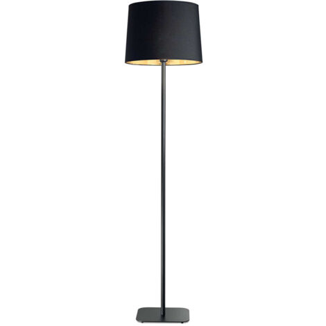 Piantana Industrial-Minimal Nordik Metallo Nero 1 Luce E27