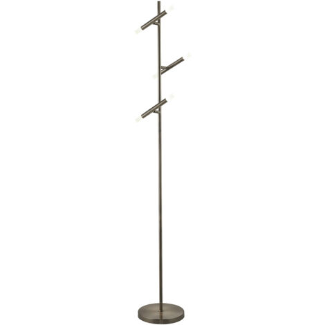 Piantana Industrial-Nordico Tubi Acciaio Cromo Policarbonato Led 14,02W 2700K