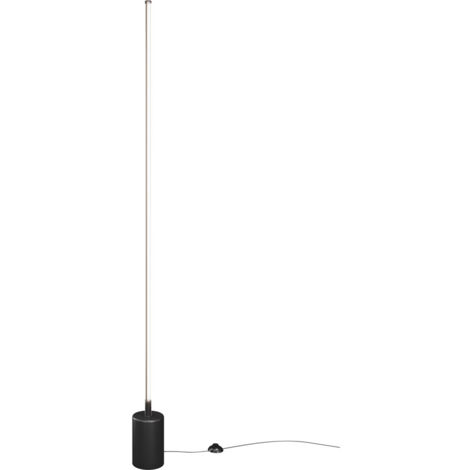Piantana Lampada Da Terra Moderno Flow Metallo Nero 1 Luce Led 25W