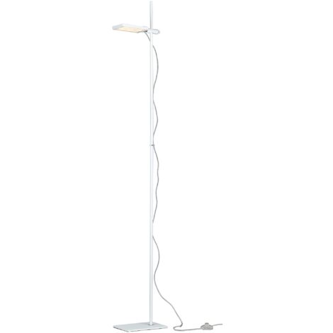 "Piantana LED BOOK in alluminio bianco con diffusore orientabile 18W 3200K"